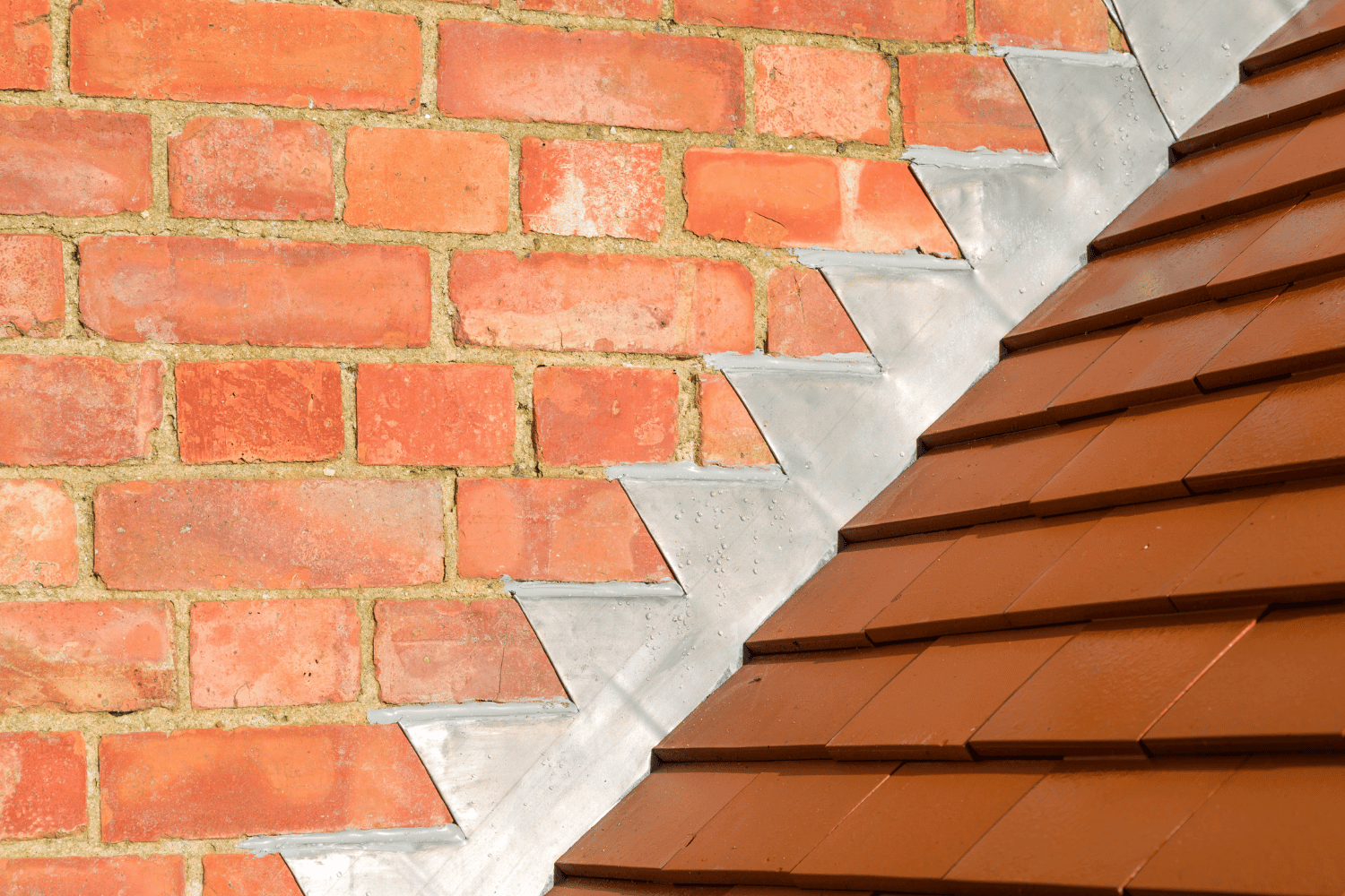 An illustration depicting common signs of roof flashing damage. 