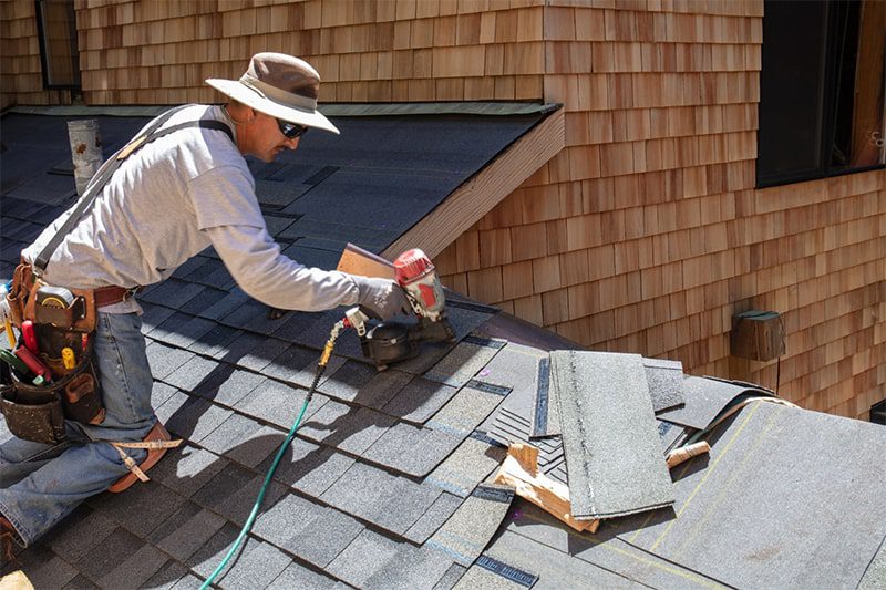 shingle installation with nail