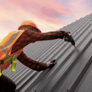 An example of wind damage on a metal roof illustrating the effects of high winds