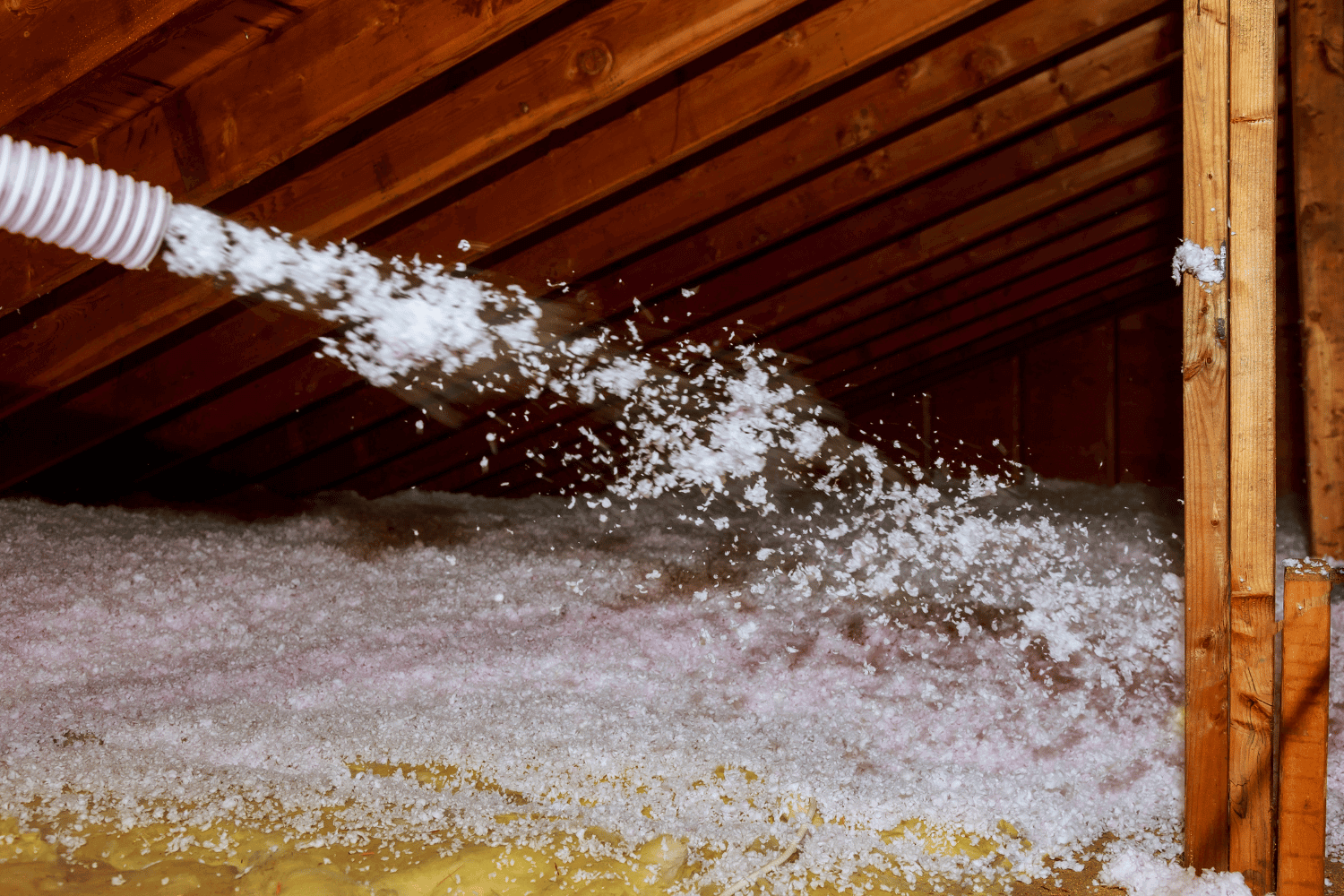 Different types of attic insulation materials showcasing their lifespan.